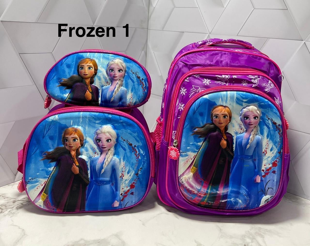 Trío 3D Morral + Lonchera + Cartuchera DE REGRESO A CLASES 📚📚📓📔📕📗📘